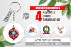 Surreal Festive Keychain Product Image 1