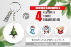 Surreal Festive Keychain Product Image 1
