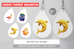 Earring Surreal Fruit Animals Product Image 1