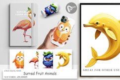 Digital Paper Surreal Fruit Animals Product Image 1