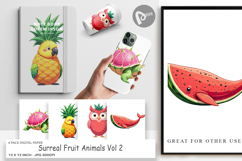 Digital Paper Surreal Fruit Animals Product Image 1