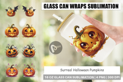 Glass Can Surreal Halloween Pumpkins Product Image 1