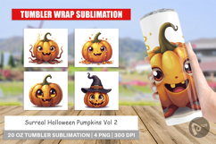 Tumbler Surreal Halloween Pumpkins Product Image 1
