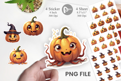Sticker Surreal Halloween Pumpkins Product Image 1