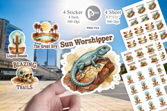 Surreal Melting Desert Sticker Product Image 1