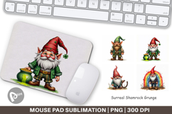 Surreal Shamrock Grunge Mouse Pad Product Image 1