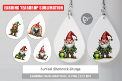 Surreal Shamrock Grunge Earring Product Image 1