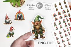 Surreal Shamrock Grunge Sticker Product Image 1