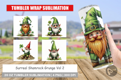 Surreal Shamrock Grunge Tumbler Product Image 1