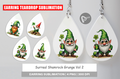 Surreal Shamrock Grunge Earring Product Image 1