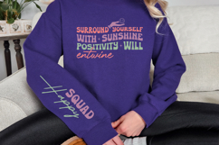 Surround yourself with sunshine positivity Sleeve SVG Product Image 2