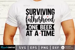 Surviving fatherhood one beer SVG, Father's Day SVG Design Product Image 1