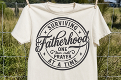 Surviving Fatherhood One Prayer At A Time SVG, Christian Dad Product Image 2