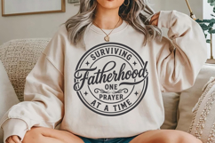 Surviving Fatherhood One Prayer At A Time SVG, Christian Dad Product Image 4