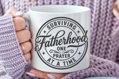Surviving Fatherhood One Prayer At A Time SVG, Christian Dad Product Image 5