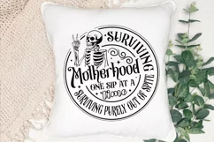 Surviving Motherhood One SVG, Snarky Skulls SVG Design Product Image 2