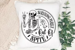 Surviving Purely Out Of Spite SVG, Snarky Skulls SVG Design Product Image 3