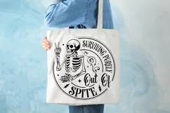 Surviving Purely Out Of Spite SVG, Snarky Skulls SVG Design Product Image 2