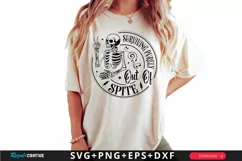 Surviving Purely Out Of Spite SVG, Snarky Skulls SVG Design Product Image 1