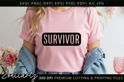 SURVIVOR SVG Breast Cancer Awareness SVG Pink Ribbon SVG Product Image 1