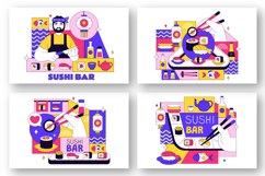 10 Sushi Bar Illustration Product Image 3