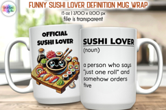Funny Sushi Lover Definition Mug Wrap, Asian Food Lover Mug Product Image 1