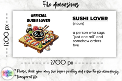 Funny Sushi Lover Definition Mug Wrap, Asian Food Lover Mug Product Image 2