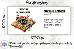Funny Sushi Lover Definition Mug Wrap, Asian Food Lover Mug Product Image 2
