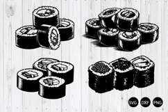 Sushi Rolls SVG, Japanese Food SVG, Sushi SVG Product Image 1