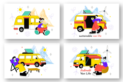 10 Sustainable Van Life Illustration Product Image 3