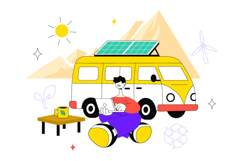 10 Sustainable Van Life Illustration Product Image 4