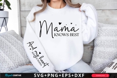 Mama Knows Best SVG Design, Mother&#039;s Day SVG Product Image 1