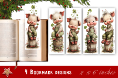 Pig. St Patrick's Day Bookmark, animal Sublimation Design Product Image 1