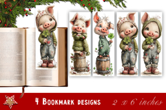 Pig. St Patrick's Day Bookmark, animal Sublimation Design Product Image 1