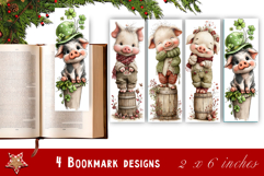 Pig. St Patrick's Day Bookmark, animal Sublimation Design Product Image 1