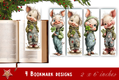 Pig. St Patrick's Day Bookmark, animal Sublimation Design Product Image 1