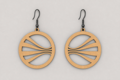 Minimalist Round Wooden Dangle Earrings for Women Product Image 1