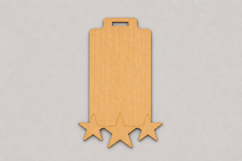 Minimalist Wooden Star Christmas Gift Tags for Holiday Product Image 1