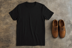 Black T-shirt Mockup Product Image 1