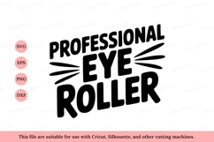 Professional eye roller text typography Product Image 1