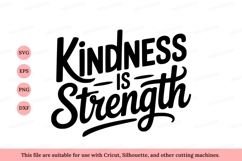 Kindness is strength handwritten lettering black Product Image 1
