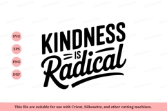 Kindness is radical lettering black Product Image 1