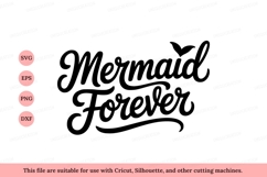 Mermaid Forever script lettering black Product Image 1