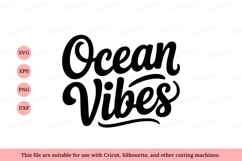 Ocean Vibes Script Text lettering Product Image 1