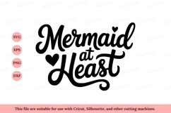 Mermaid at least lettering heart black Product Image 1