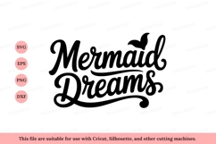Mermaid Dreams script lettering black Product Image 1