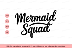 Mermaid Squad script lettering black Product Image 1