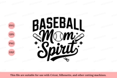 Baseball Mom Spirit Typography sport Product Image 1