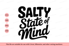 Salty state of mind text lettering Product Image 1