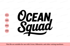 Ocean Squad text lettering black Product Image 1